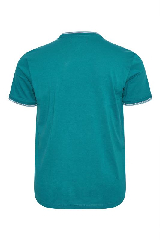 PENGUIN MUNSINGWEAR Teal Blue Ringer T-Shirt | BadRhino 4