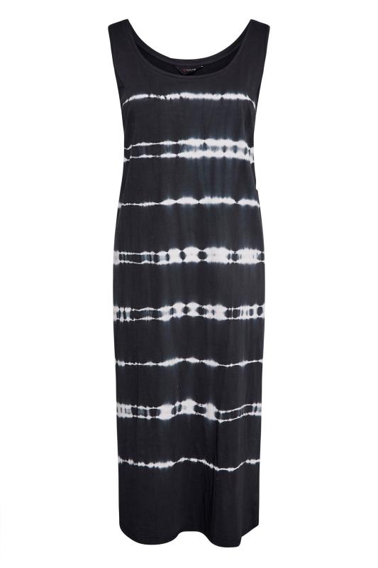 Plus Size Black Tie Dye Maxi Dress | Yours Clothing 7