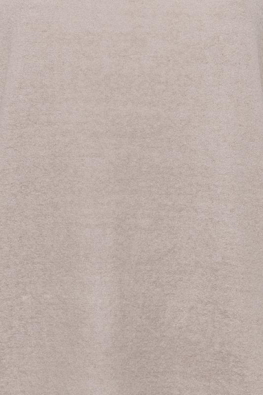 Plus Size Mocha Brown V-Neck Soft Touch Fleece Sweatshirt | Yours Clothing 5