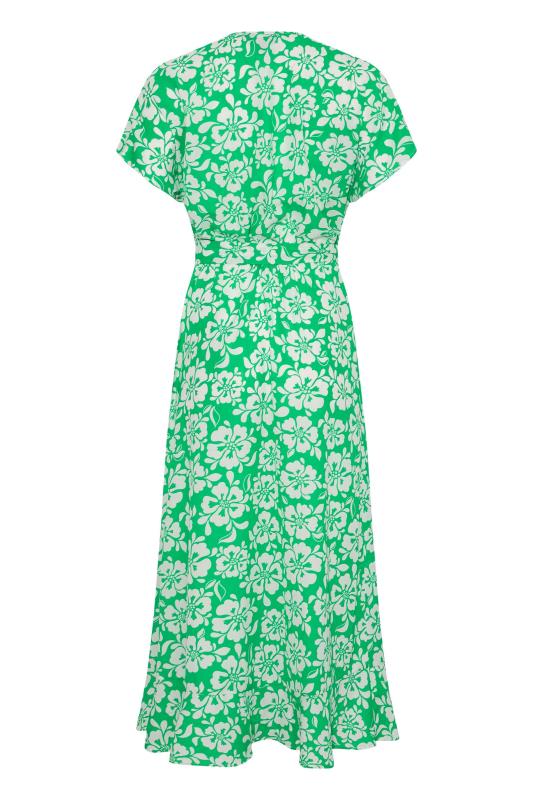 LTS Tall Green Floral Print Wrap Dress 7