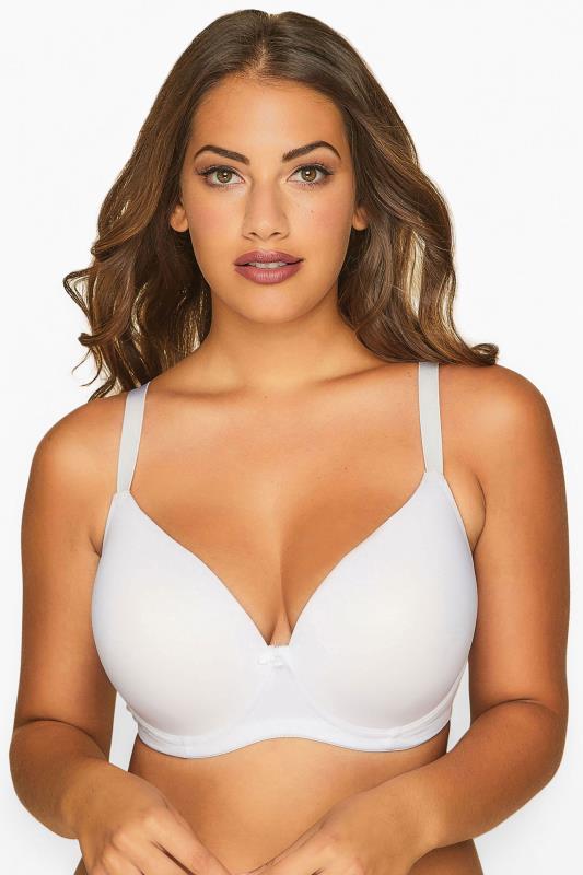  Balcony Bras Grande Taille YOURS White Moulded Underwired T-Shirt Bra