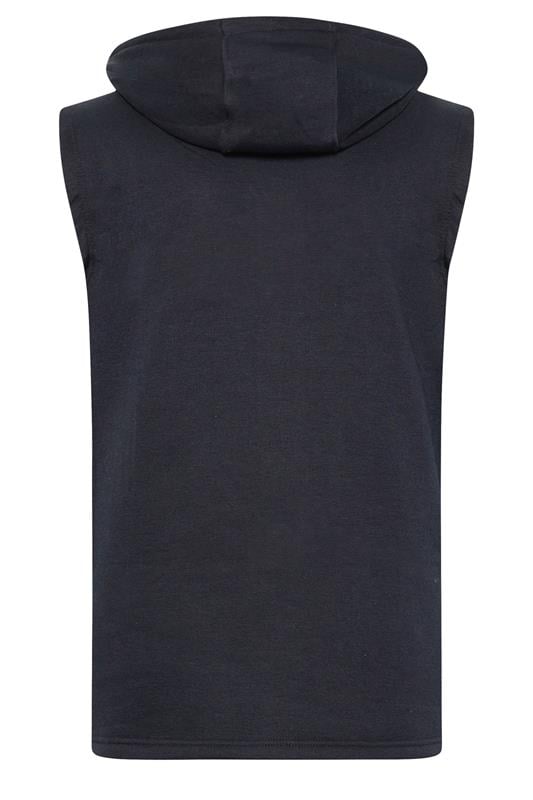 BadRhino Big & Tall Navy Blue Sleeveless Hoodie | BadRhino 6