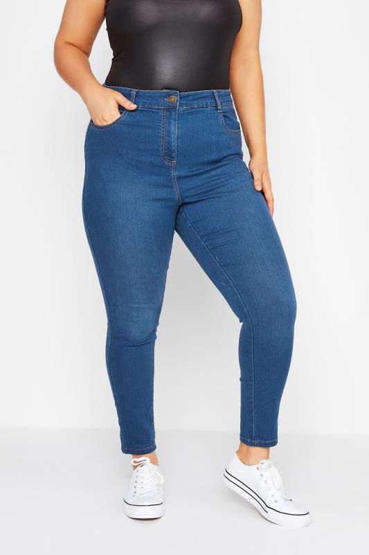 Grande Taille Curve Mid Blue Skinny Stretch AVA Jeans