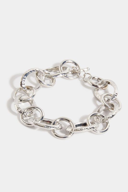 Silver Tone Chunky Chain Bracelet | Yours Clothing 2