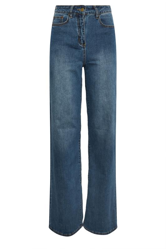 LTS MADE FOR GOOD Tall Blue Wash Wide Leg Jeans | Long Tall Sally 5