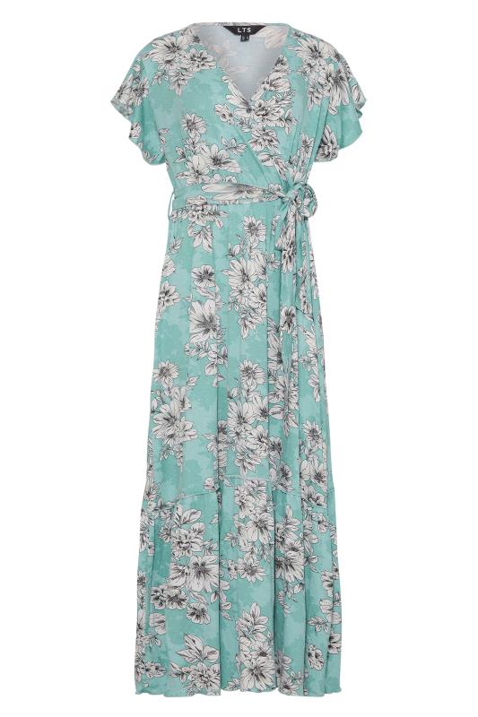 LTS Tall Blue Floral Tiered Midaxi Dress 6