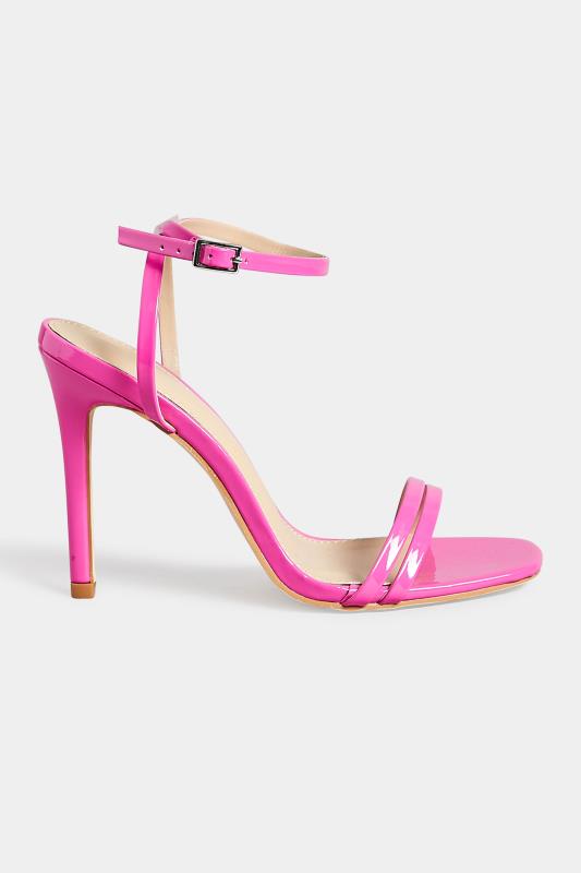 PixieGirl Pink Double Band Heels In Standard Fit | PixieGirl 3