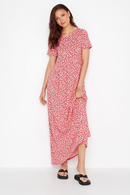 LTS Tall Women's Red Ditsy Floral Maxi Dress | Long Tall Sally 1