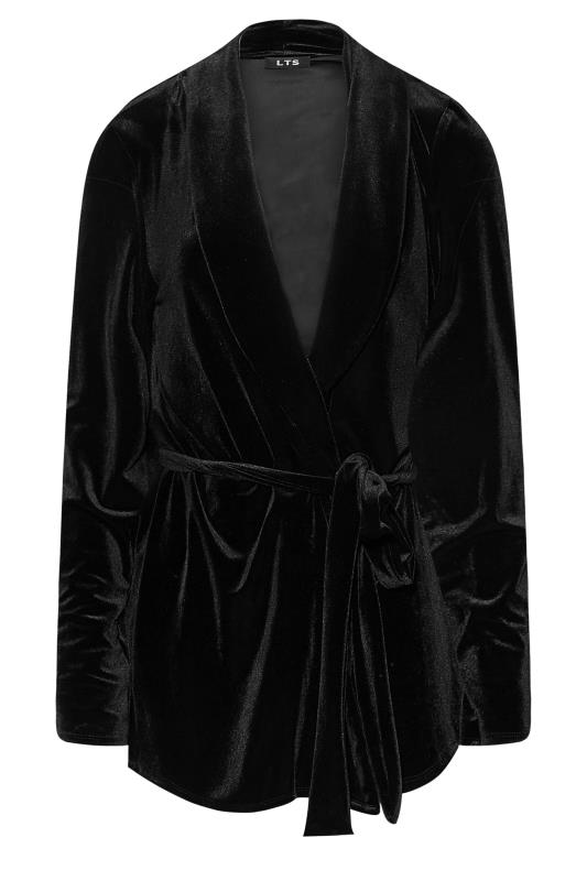 LTS Tall Black Velvet Jacket 1