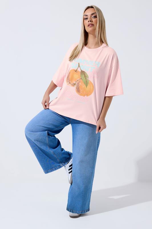 LIMITED COLLECTION Plus Size Pink 'Summer Spirit' Slogan T-Shirt | Yours Clothing 2