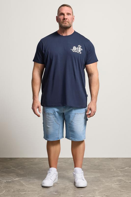 BadRhino Big & Tall Navy Blue Cartoon Golf T-Shirt | BadRhino 2