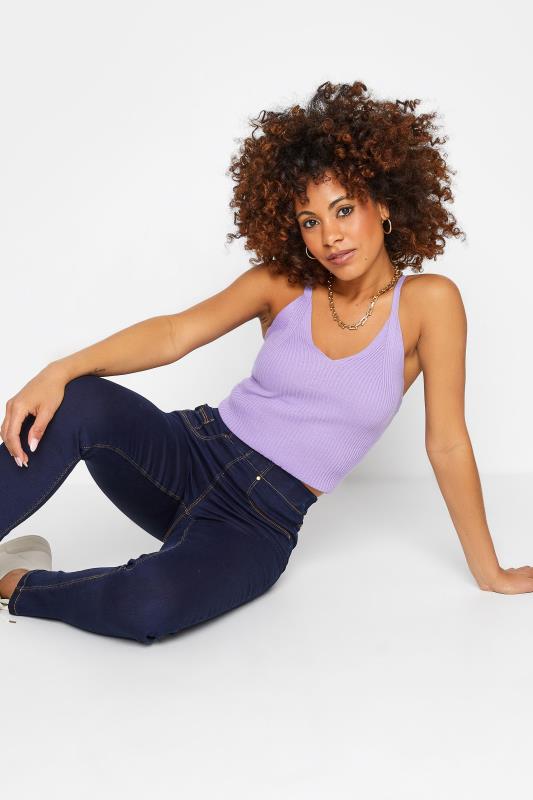 Petite Lilac Purple Knitted Cami Top 4