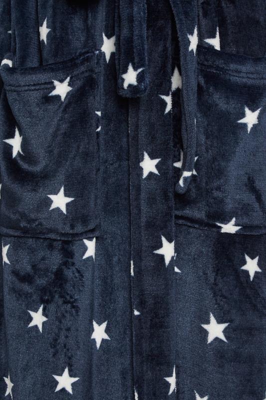 LTS Tall Women's Navy Blue Star Print Maxi Dressing Gown | Long Tall Sally 5