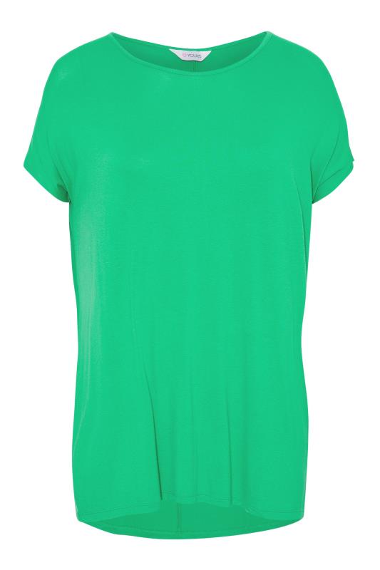Curve Bright Green Grown On Sleeve T-Shirt 5