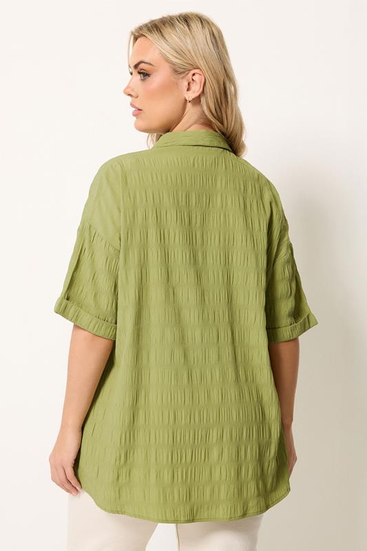 YOURS Plus Size Green Textured Shirt 2