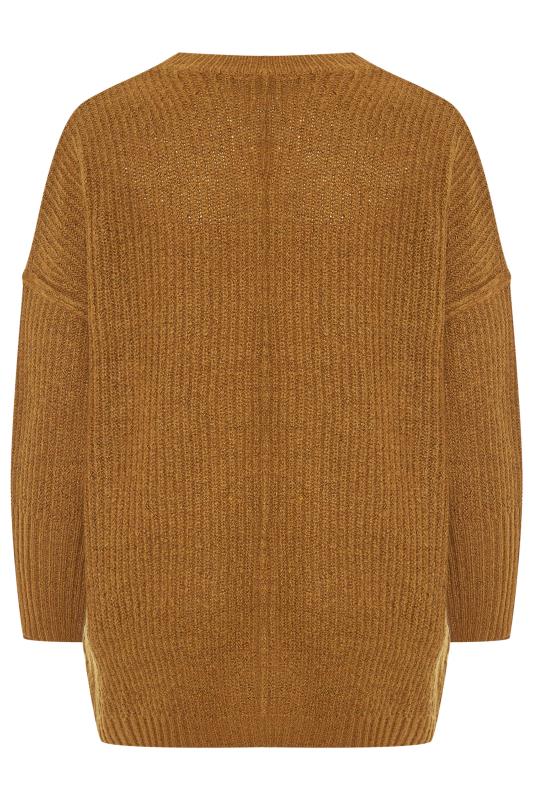 Curve Mustard Yellow Oversized Knitted Jumper 5