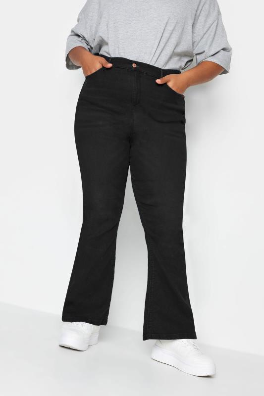 Plus Size  YOURS Curve Black Bootcut Stretch ISLA Jeans