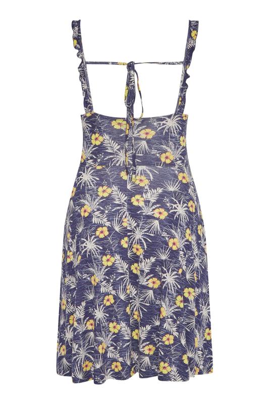 LTS Tall Women's Blue Floral Print Sleeveless Dress | Long Tall Sally 8