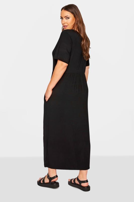 LIMITED COLLECTION Black Throw On Maxi Dress | Yours Clothing 3
