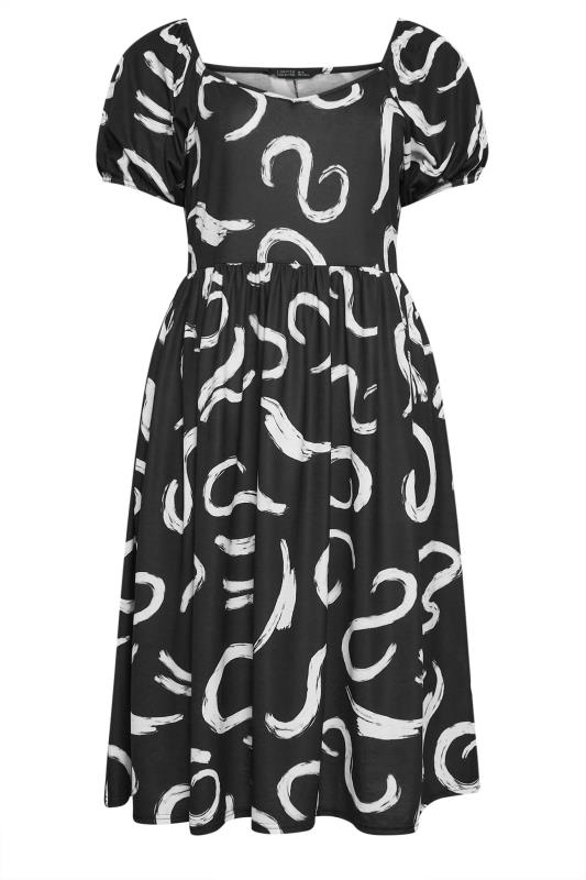 LIMITED COLLECTION Plus Size Black Swirl Print Midaxi Dress | Yours Clothing  7