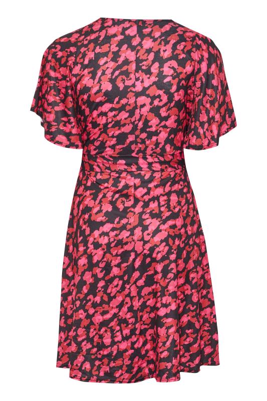 YOURS LONDON Curve Red Animal Print Wrap Dress 7