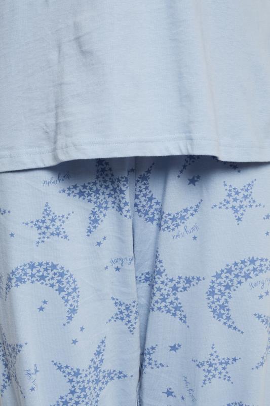 M&Co Blue Cotton Womens Star Print Pyjama Set | M&Co 7
