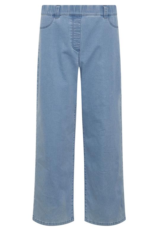 M&Co Petite Lightwash Blue Wide Leg Jeggings | M&Co 5