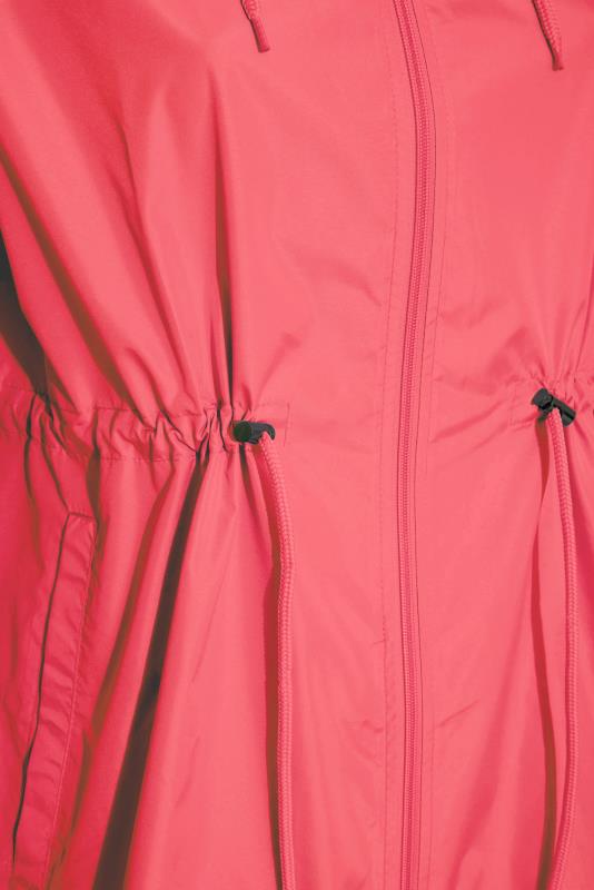 Plus Size Bright Pink Pocket Parka | Yours Clothing 7