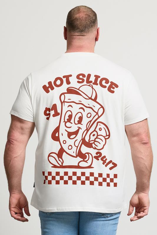 BadRhino Big & Tall Off White Hot Slice Graphic T-Shirt | BadRhino 4