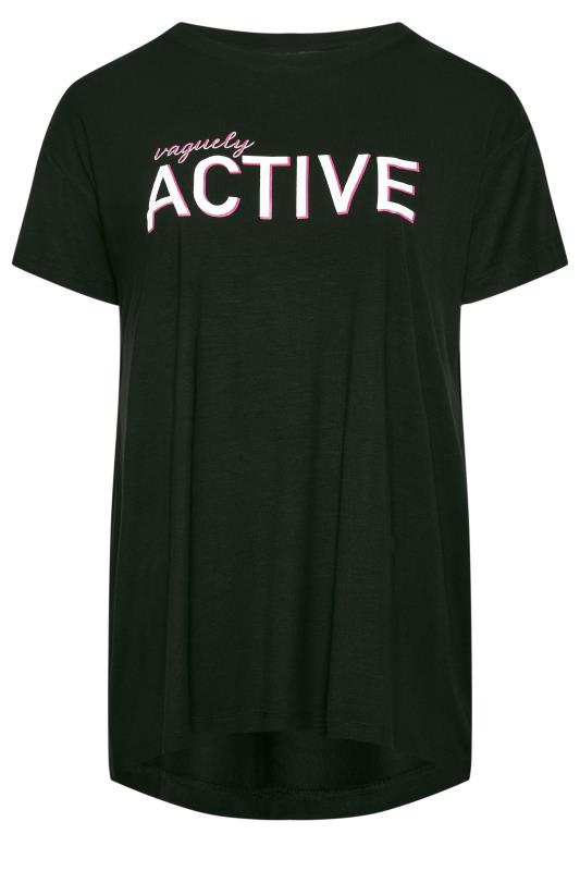 YOURS ACTIVE Plus Size Black 'Vaguely Active' Top | Yours Clothing 5