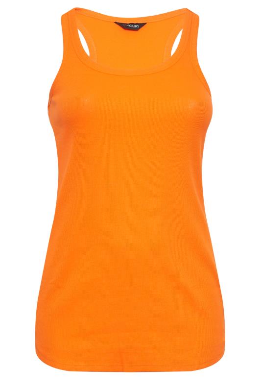 YOURS 2 PACK Plus Size Lime Green & Orange Vest Tops | Yours Clothing 10