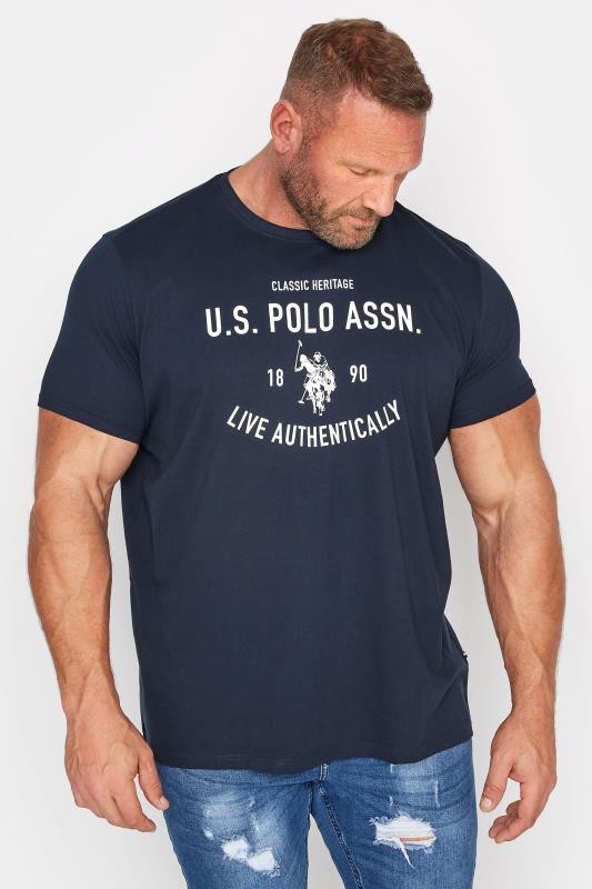 Großen Größen  U.S. POLO ASSN. Big & Tall Navy Blue Classic Heritage T-Shirt