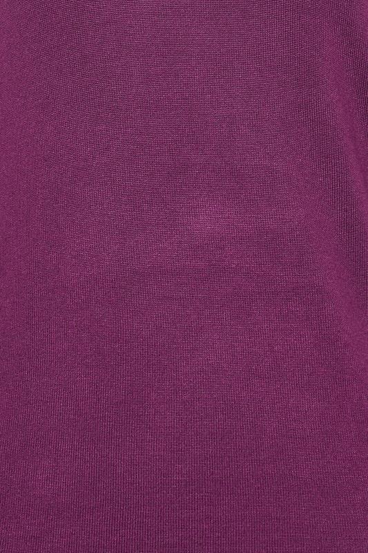 LTS Tall Dark Purple V-Neck Jumper | Long Tall Sally  5