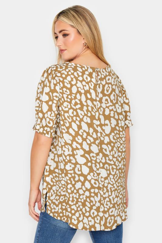 YOURS Curve Plus Size White Polka Dot Print Short Sleeve Blouse | Yours Clothing  3