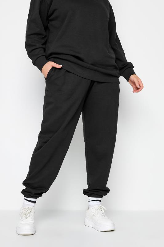 Plus Size  YOURS Curve Black Cuffed Joggers
