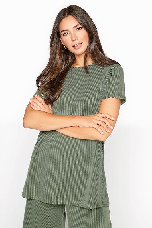 LTS Green Two Tone Swing Lounge Top | Long Tall Sally 1