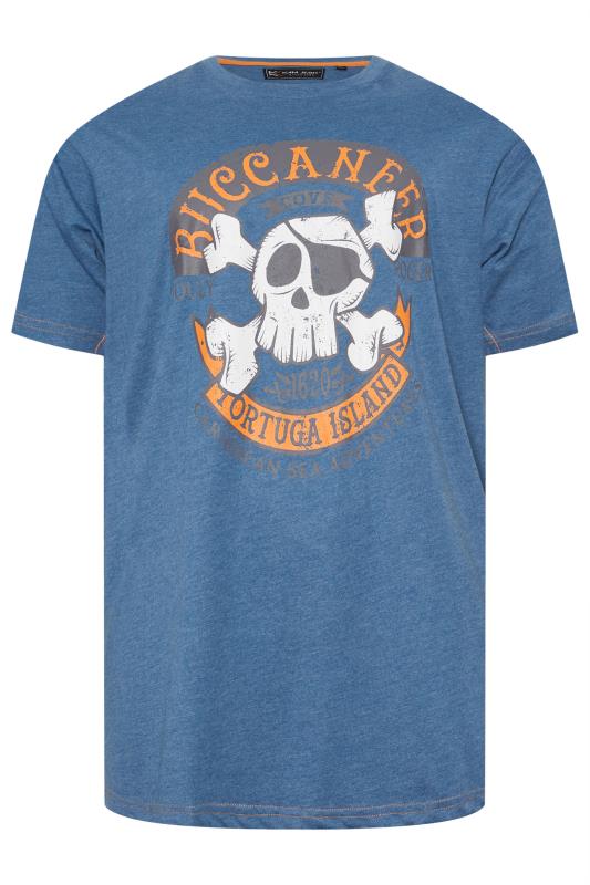 KAM Blue 'Buccaneer' Graphic Print T-Shirt | BadRhino 3