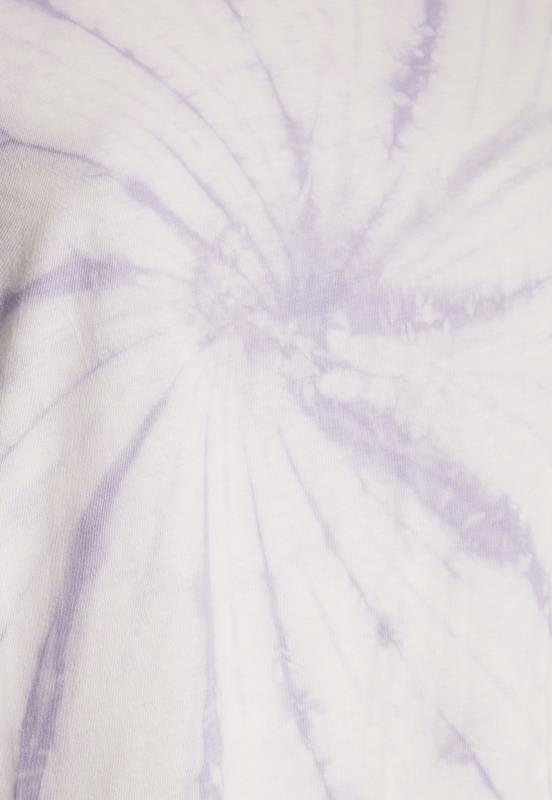 YOURS FOR GOOD Curve Lilac Spiral Tie Dye T-Shirt_S.jpg