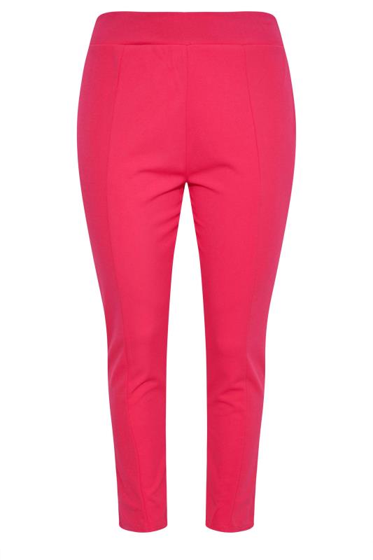 Curve Hot Pink Tapered Trousers 5