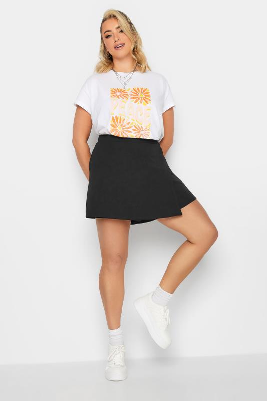 LIMITED COLLECTION Curve Plus Size Black Skort | Yours Clothing  3