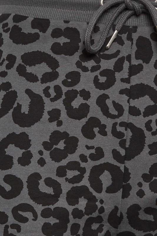 LTS Tall Charcoal Grey Leopard Print Joggers | Long Tall Sally  4