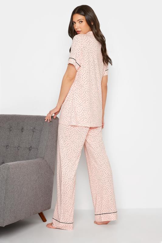 Tall Women's LTS Pink Polka Dot Print Pyjama Set | Long Tall Sally 2