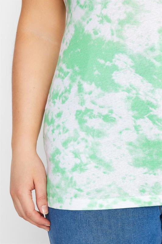 Plus Size Green Tie Dye Vest Top | Yours Clothing  4