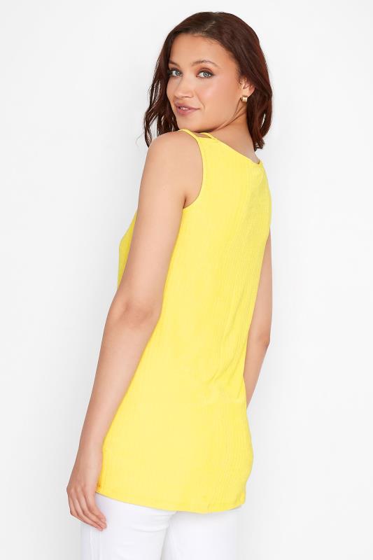 LTS Tall Yellow Cut Out Strap Vest Top 3