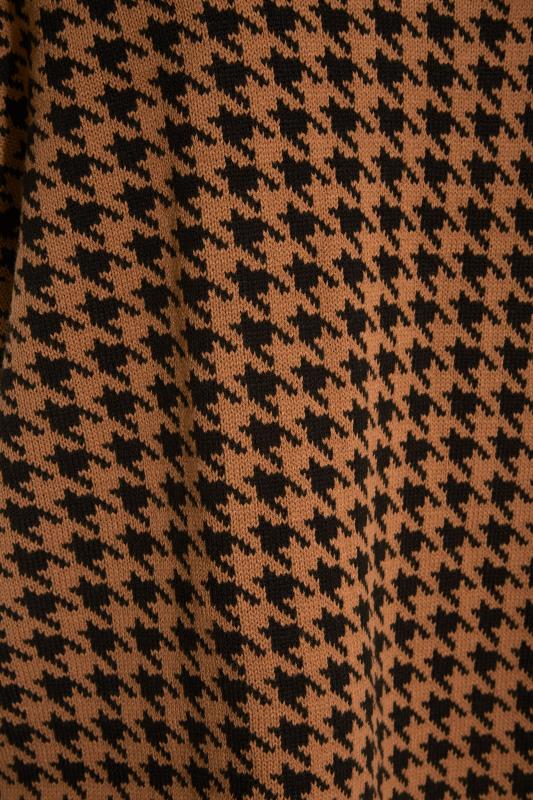 Brown Dogtooth Jacquard Knitted Vest_S.jpg