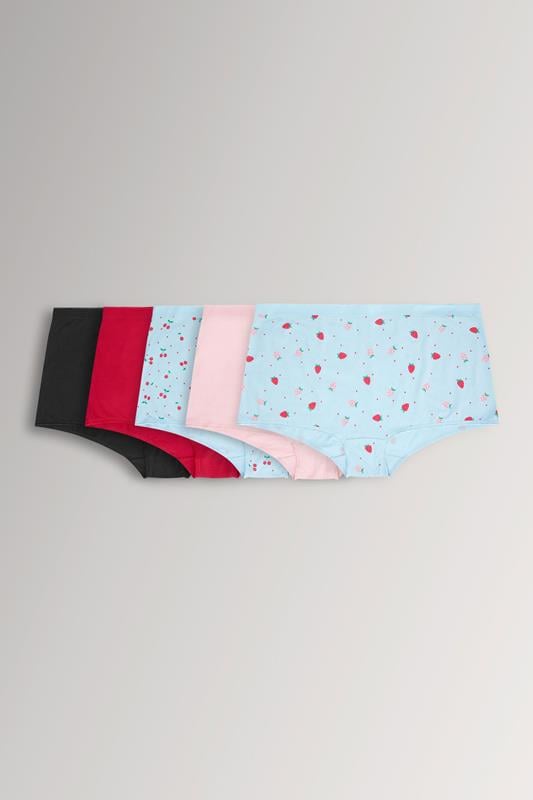  YOURS paquete de 5 pantalones cortos azules con estampado de arándanos