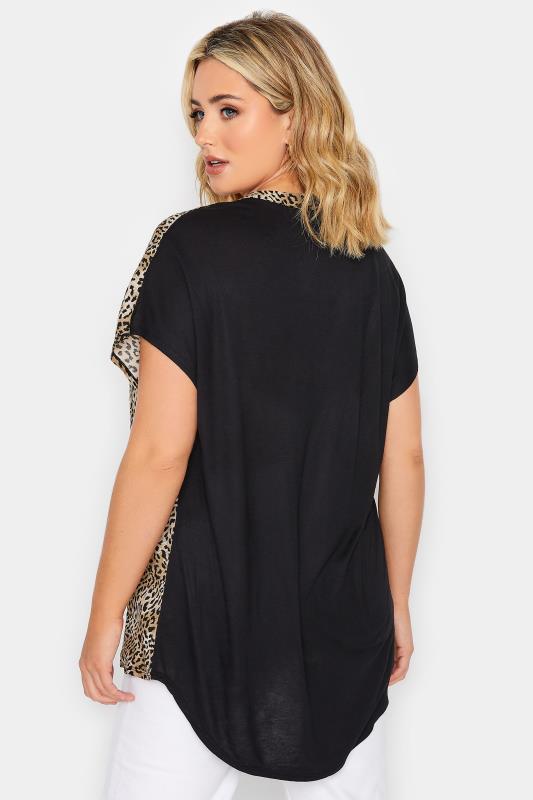 YOURS Curve Plus Size Dark Brown Leopard Print Blouse | Yours Clothing  3