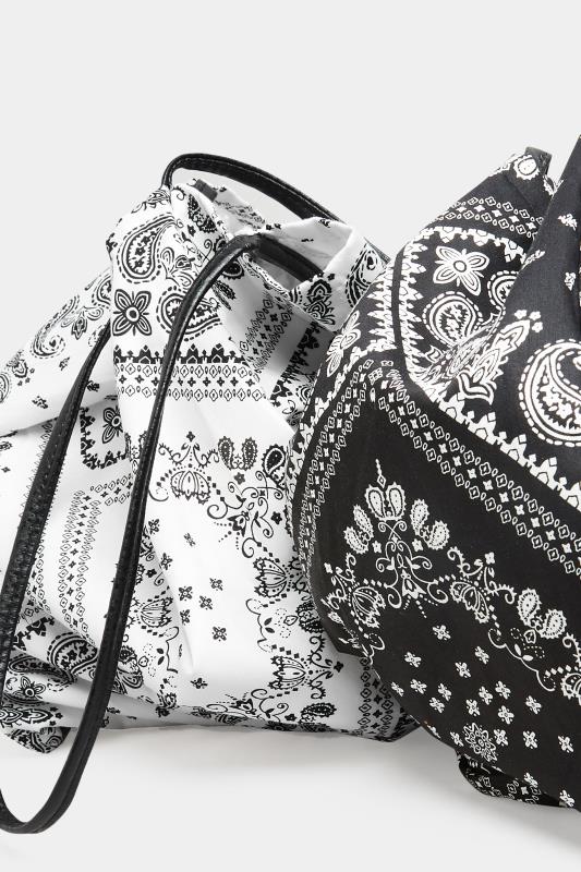 White Paisley Print Tote Bag | Yours Clothing  5