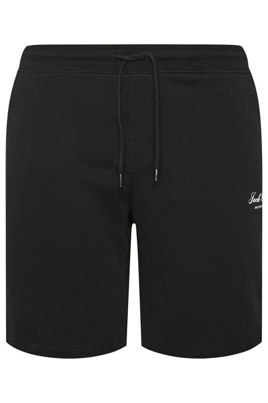 JACK & JONES Big & Tall Black Logo Jogger Sweat Shorts | BadRhino 2