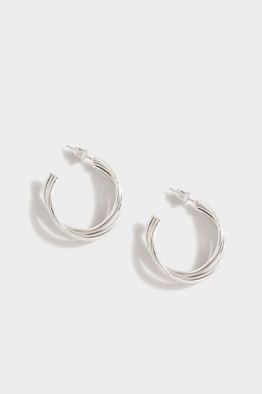 Silver Twisted Drop Earrings 1